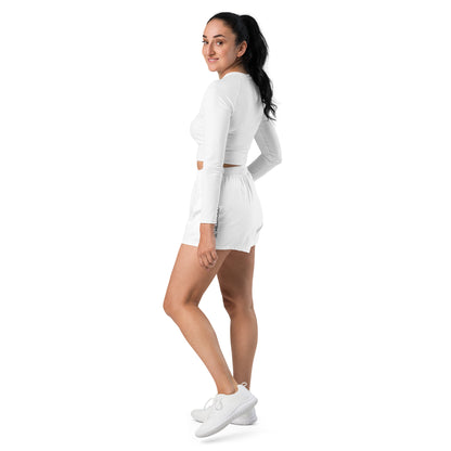 Wildmood Women’s Recycled White Gym-Shorts