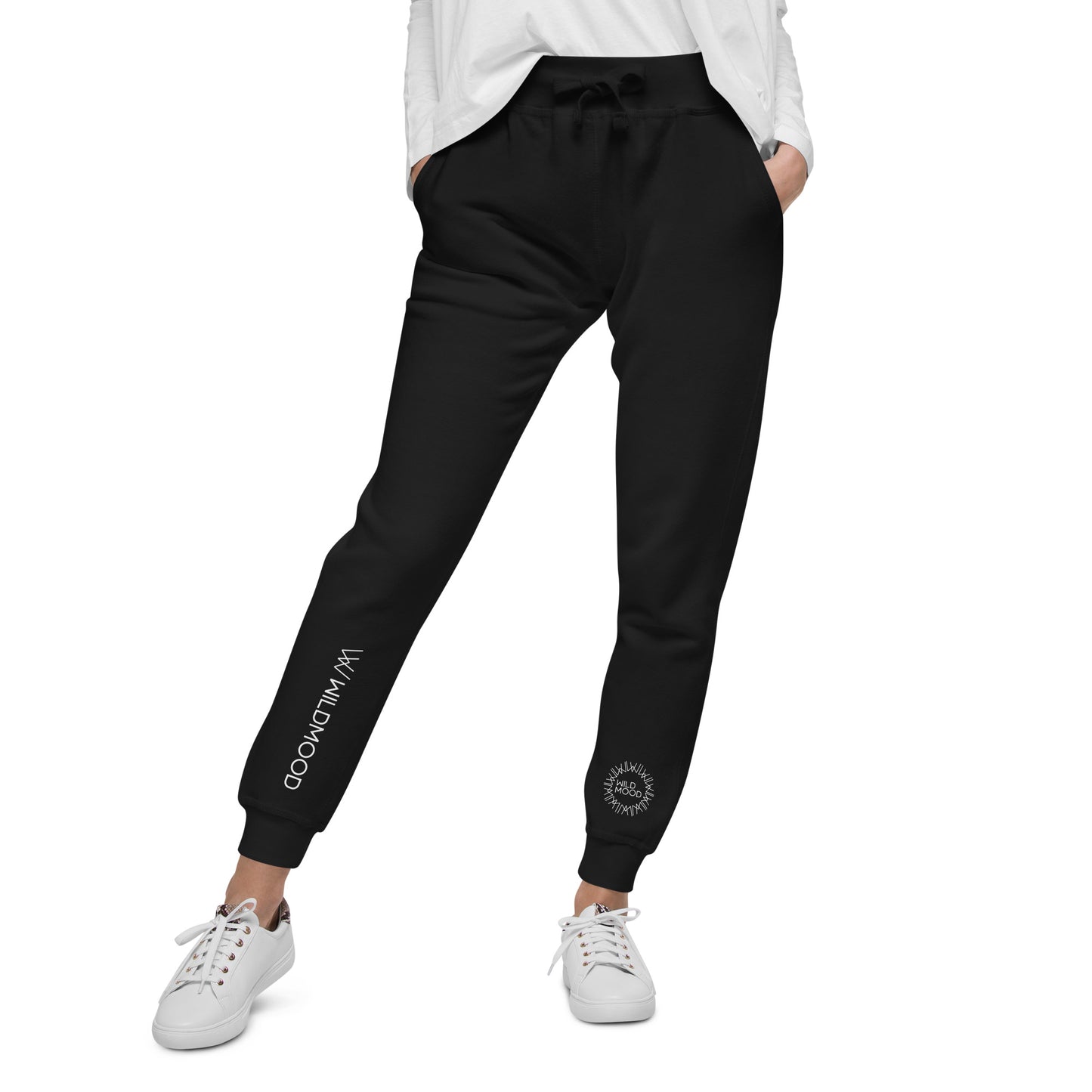 Wildmood Round Logo Unisex fleece sweatpants  | FITNESS APPERAL - ACTIVEWEAR |