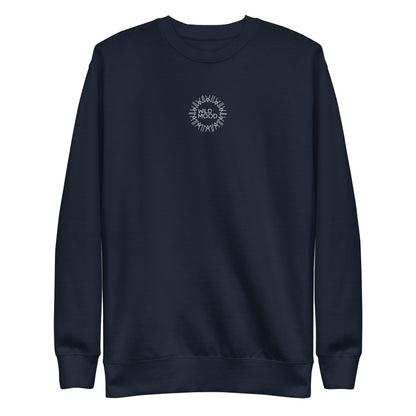 Wildmood Round Logo Unisex Premium Sweatshirt  | GYM CLOTHING - ACTIVEWEAR |